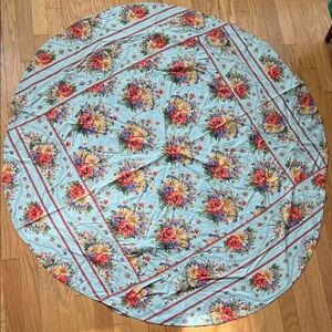 April Cornell Round 70” Tablecloth 100% Cotton Floral Spring Easter